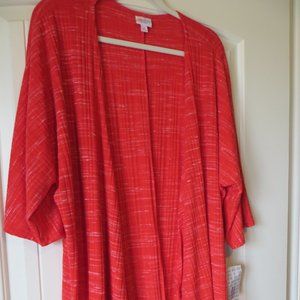 NWT LuLaRoe Lindsay RED Kimono Sz Medium